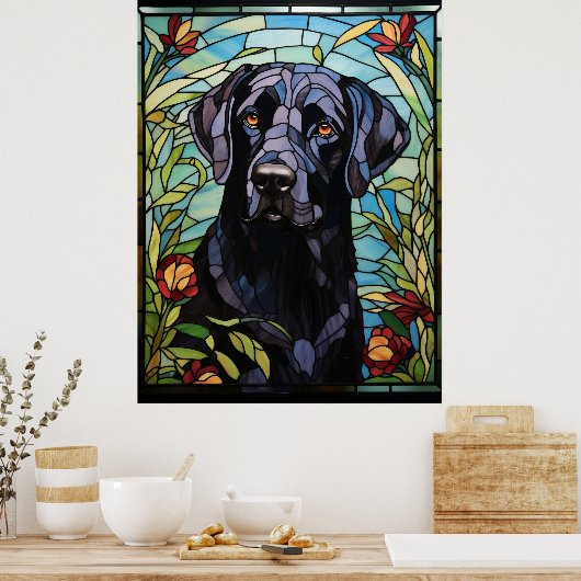 Poster Labrador noir (Cuisine)