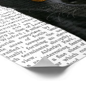 Poster Labrador noir avec os sur le nez (Coin)