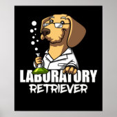 Poster Labrador Retriever Chien Chimie Enseignant en scie (Devant)