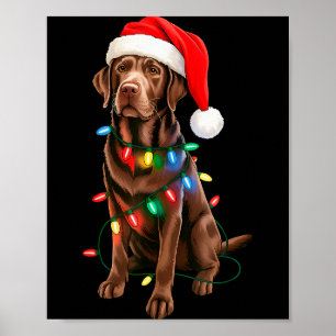 Poster Labrador Retriever Chocolat Hommes Femmes Enfants