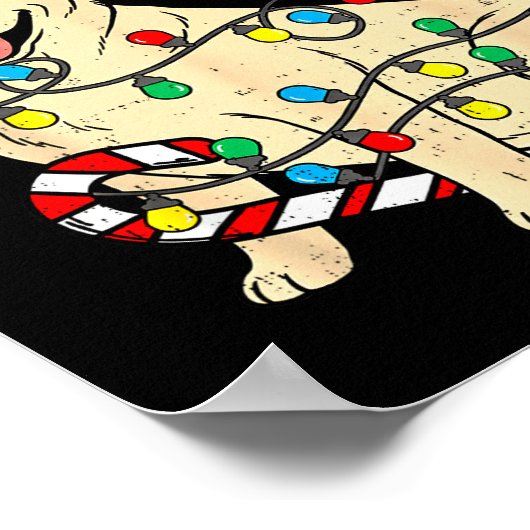 Poster Labrador Retriever Dog Christmas Lights Xmas Pet D (Coin)