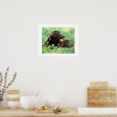 Poster Labrador Retriever Et Fleurs Violettes (Cuisine)