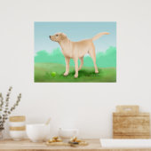 Poster Labrador Retriever et son Tennis Ball (Cuisine)