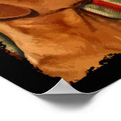 Poster Labrador Retriever Foxred Drapeau Américain Fox Re (Coin)