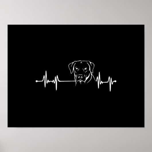 Poster Labrador Retriever - Heartbeat (Devant)