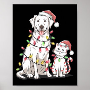 Poster Labrador Retriever Noël Festive Chien Amoureux des