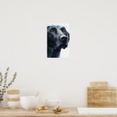 Poster Labrador retriever noir aquarelle (Cuisine)