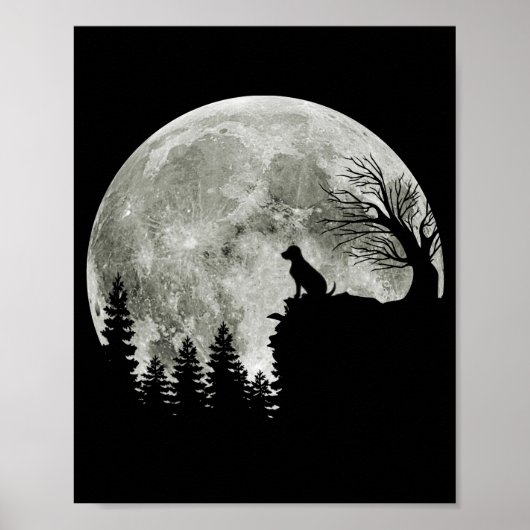 Poster Labrador Retriever On Mountain Halloween Graphic (Devant)