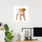 Poster Labrador Retriever Puppy Bubble Gum Nursery Child (Bureau à domicile)