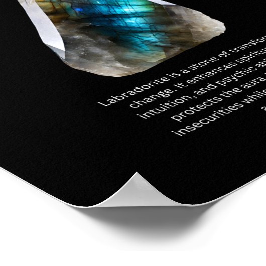 Poster Labradorite Crystal Stone Signification (Coin)