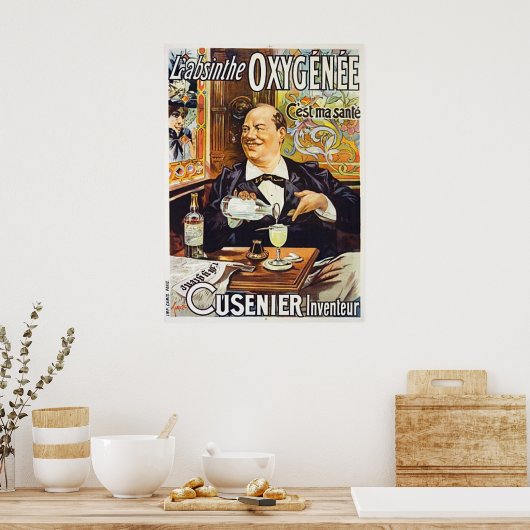 Poster L'Absinthe Cusenier (Cuisine)