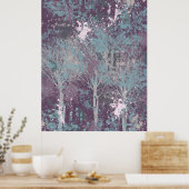 Poster L'Abstrait des trois arbres (Cuisine)