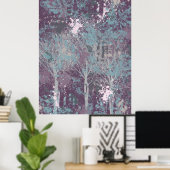 Poster L'Abstrait des trois arbres (Bureau à domicile)