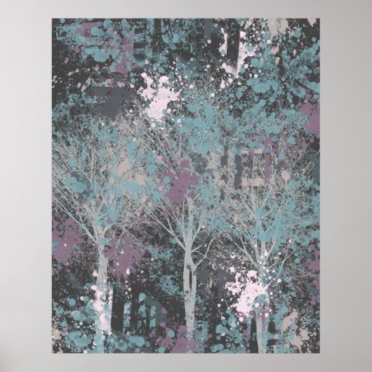 Poster L'Abstrait des trois arbres (Devant)