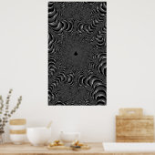 Poster L'Abstraite fine et fractale monochrome du Lair de (Cuisine)