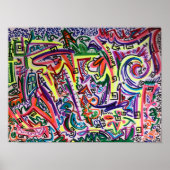 Poster Labyrinthe d'art abstrait (Devant)