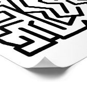 Poster labyrinthe de blocus (Coin)