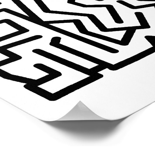 Poster labyrinthe de blocus (Coin)
