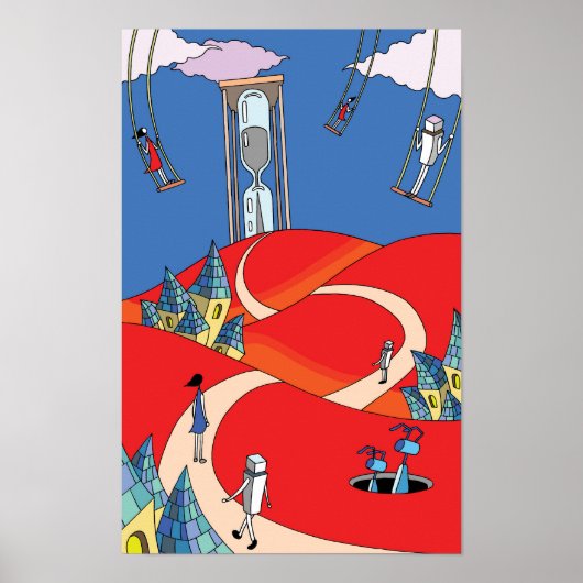 Poster Labyrinthe du Temps, la Colline du Sablier. (Devant)