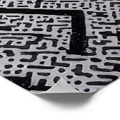 Poster Labyrinthe Intrigué Noir et Blanc (Coin)