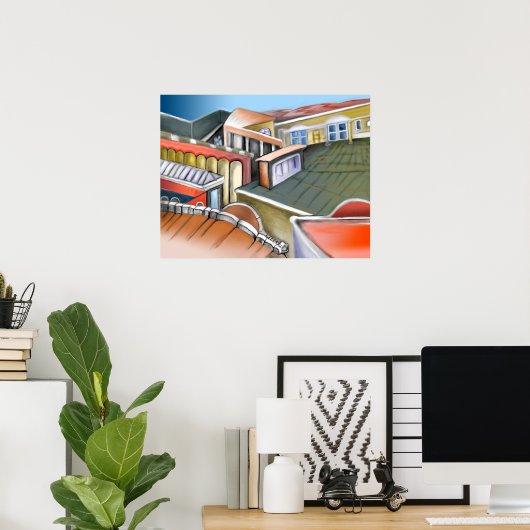 Poster labyrinthe mental (Bureau à domicile)