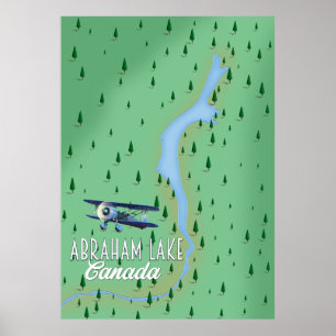 Poster Lac Abraham, Canada