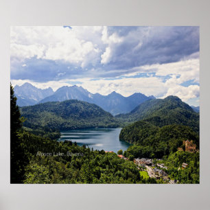 Poster Lac Alpsee, Bavière, Allemagne