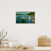 Poster Lac Arrowhead, CA Yacht Club Racing (Cuisine)