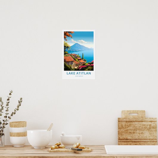 Poster Lac Atitlan Guatemala Imprimer (Cuisine)
