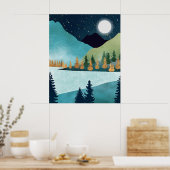 Poster Lac au lever de lune (Cuisine)