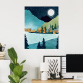 Poster Lac au lever de lune (Bureau à domicile)