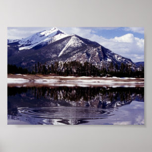 Poster Lac aux Rocheuses Colorado
