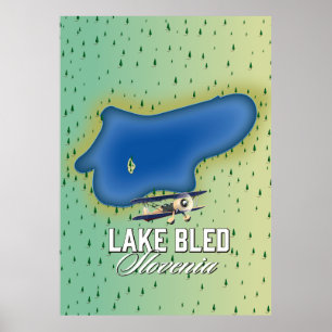 Poster Lac Bled Slovénie