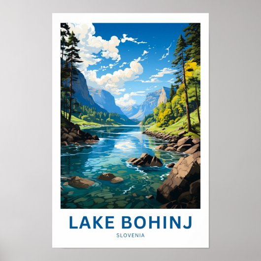 Poster Lac Bohinj Slovénie Imprimer Voyage (Devant)