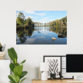 Poster Lac bordé d'arbres (Bureau à domicile)