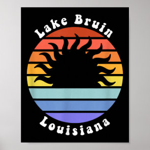 Poster Lac Bruin Louisiane La Lever de soleil Souvenir de