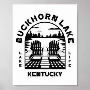 Poster Lac Buckhorn Kentucky Plein air Vintage