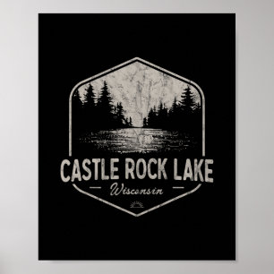 Poster Lac Castle Rock Wisconsin Plein air Vintage