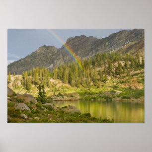 Poster Lac Cecret avec arc-en-ciel sur Devil's Castle,