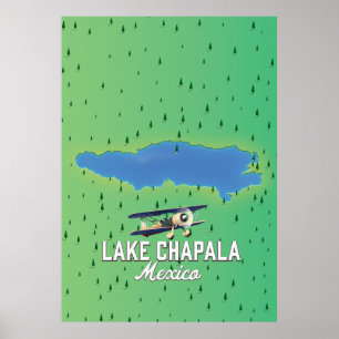 Poster lac Chapala Mexique