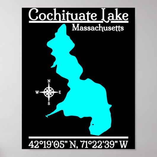 Poster lac Cochituate - performance massachusetts (Devant)