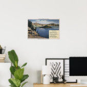 Poster Lac Crater, Oregon - Observation (Bureau à domicile)