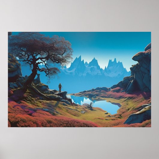 Poster Lac dans les hautes terres (Devant)