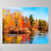 Poster Lac d'automne (Devant)