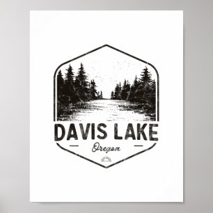 Poster Lac Davis Oregon Plein Air Vintage
