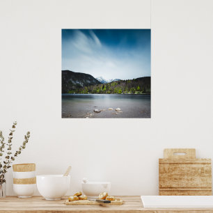 Poster Lac de Bohinj avec les Alpes en Slovénie
