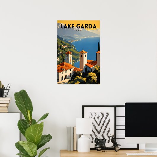 Poster Lac de Garde Italie (Bureau à domicile)
