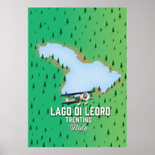 Poster Lac de Ledro Terento Italie.