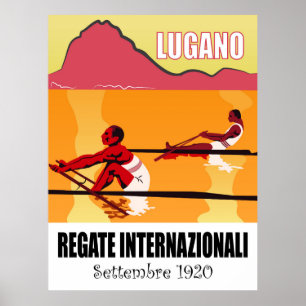 Poster Lac de Lugano, régate internationale, sport