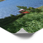 Poster Lac de montagne, Canoes (Coin)